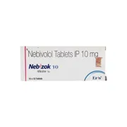 Nebizok 10 Mg Tablet Box/Carton showing the Front face.