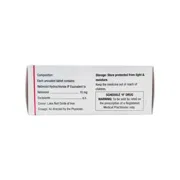 Nebizok 10 Mg Tablet Box/Carton showing the Back face.