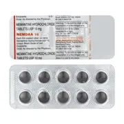 Nemdaa 10 Mg tablet Blister Pack showing the Front face.