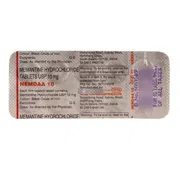 Nemdaa 10 Mg tablet Blister Pack showing the Back face.