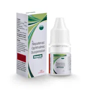 Nepacin Eye Drop Box/Carton + Eye Drops Bottle showing the Front/Back face.