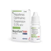 Nepaflam OD 3 ml Box + Eye Drops Bottle Showing the Front face