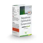 Nepatak Eye Drop Box/Carton showing the Front face.