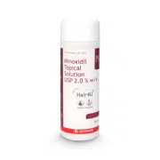 New Hair 4U 2% Solution Bottle showing the Front face.