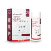 New Hair 4U 2% Solution Box/Carton + Bottle showing the Front face.