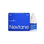 Nextane 10 ml Box + Eye Drops Bottle Showing the Front face