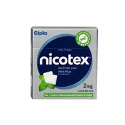 Nicotex 2 Mg Box/Carton showing the Front face.