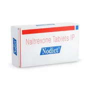 Nodict 50 Mg Tablet Box/Carton showing the Front face.
