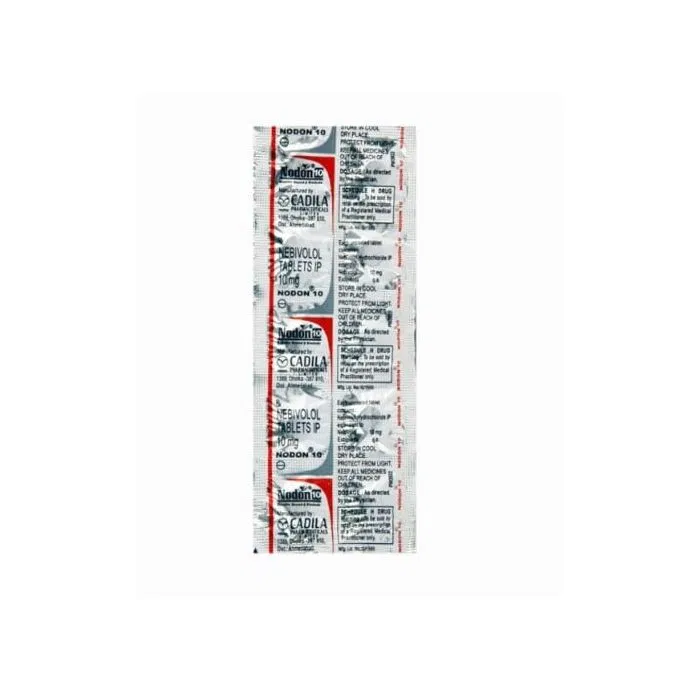 Nodon 10 Tablet Strip showing the Front face.