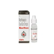 Norflox Eye Drop 0.3% (5ml) Eye Drop Box/Carton + Eye Drops Bottle showing the Front face.