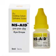Ns Aid 5 ml Eye Drop Box/Carton + Eye Drops Bottle showing the Front face.