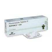 Nuforce 150 Tablet Box/Carton + Blister Pack showing the Front face.