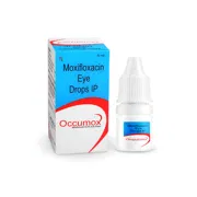 Occumox 5 ml Box + Eye Drops Bottle Showing the Front face