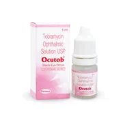 Ocutob 0.30% 5 ml Box + Eye Drops Bottle Showing the Front face