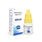 Oflo 5 ml Box + Eye Drops Bottle Showing the Front face