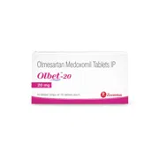 Olbet 20 Tablet Box/Carton + Blister Pack showing the Front face