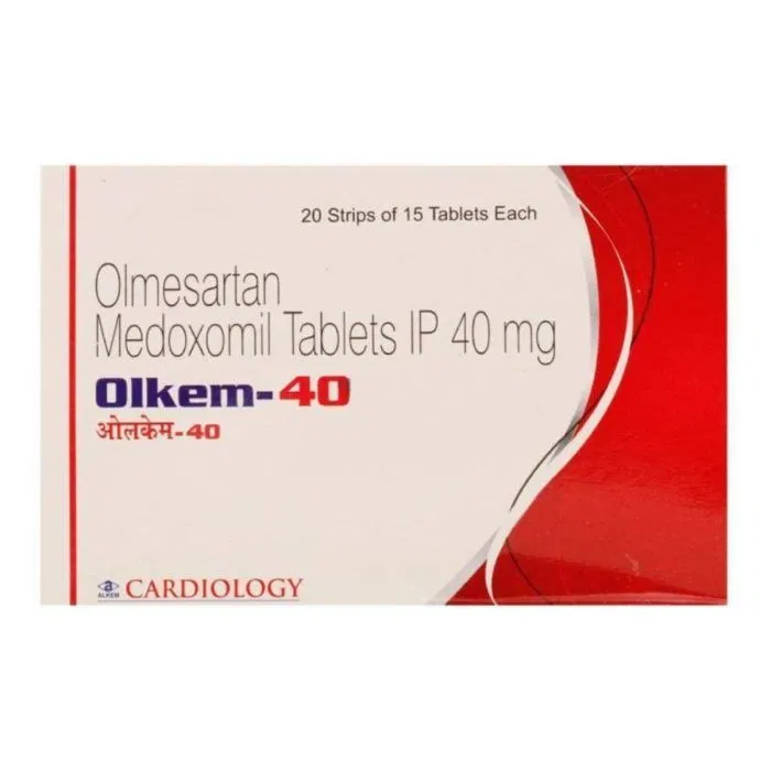Olkem 40 Tablet Box/Carton showing the Front face.
