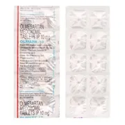 Olmark 10 Tablet Blister Pack showing the Front and Back face.