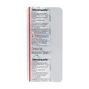 Olmesafe 20 Tablet Strip showing the Back face.