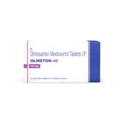 Olmetor 40 Tablet Box/Carton showing the Front face