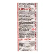 Olmetrack 40 Tablet Sachet showing the Front face.