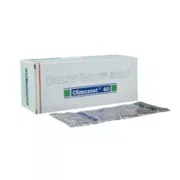 Olmezest 40 Tablet Box/Carton + Blister Pack showing the Front face.