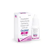 Olopat OD 3 ml Box + Eye Drops Bottle Showing the Front face