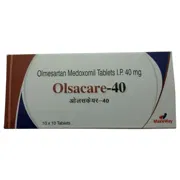 Olsacare 40 Tablet Box/Carton showing the Front face.