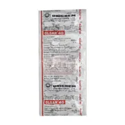 Olsar 40 Tablet Sachet showing the Front face.