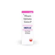 Omeflox 5 ml Eye Drops Bottle Showing the Front face