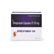 Omeford 20 Mg Capsule Box/Carton showing the Front face