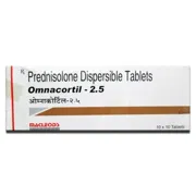 Omnacortil 2.5 Mg Tablet Box/Carton showing the Front face.