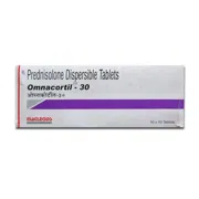 Omnacortil 30 Mg Tablet Box/Carton showing the Front face.