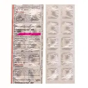 Omnacortil 40 Mg Tablet Box/Carton + Blister Pack showing the Front/Back face.