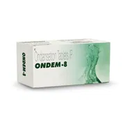 Ondem 8 Mg Tablet Box/Carton showing the Front face.
