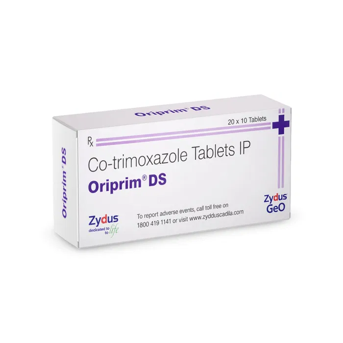 Oriprim DS 800 mg/160 mg Tablet Box Showing the Front face