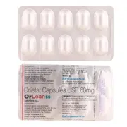 Orlean 60 Capsule Blister Pack + Strip showing the Front and Back face.