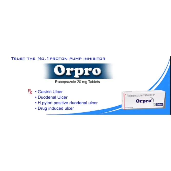 Orpro 20 Mg Tablet Box/Carton showing the Front face.