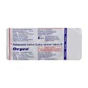 Orpro 20 Mg Tablet Blister Pack showing the Back face.