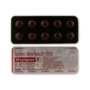 Oxyspas 5 Mg Tablet Blister Pack showing the Front/Back face.