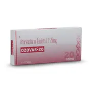Ozovas 20 Tablet Box/Carton showing the Front face.