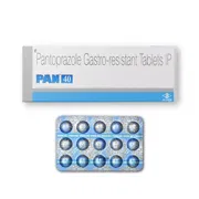 PAN 40 Tablet Box/Carton + Blister Pack showing the Front face.
