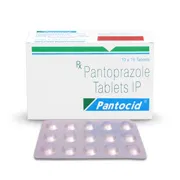 Pantocid Tablet Box/Carton + Blister Pack showing the Front/Back face.