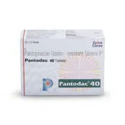 Pantodac 40 Mg Box/Carton showing the Front face.