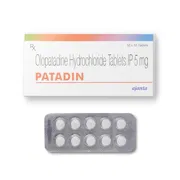 Patadin Tablet Box/Carton + Blister Pack showing the Front face.