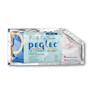 Peglec Sachet Sachet showing the Front face.