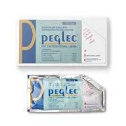 Peglec Sachet Box/Carton + Sachet showing the Front face.