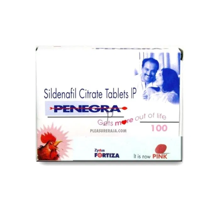 Penegra 50 Mg Box/Carton showing the Front face.