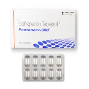 Pentanerv 300 Mg Tablet Box/Carton + Blister Pack showing the Front face.