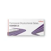 Pexopram 0.25 Mg Tablet Box/Carton showing the Front face.